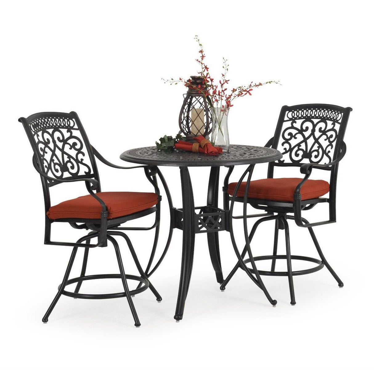 High Point Outdoor Cast Aluminum 3 Piece Counter Set Model 721736CTABK