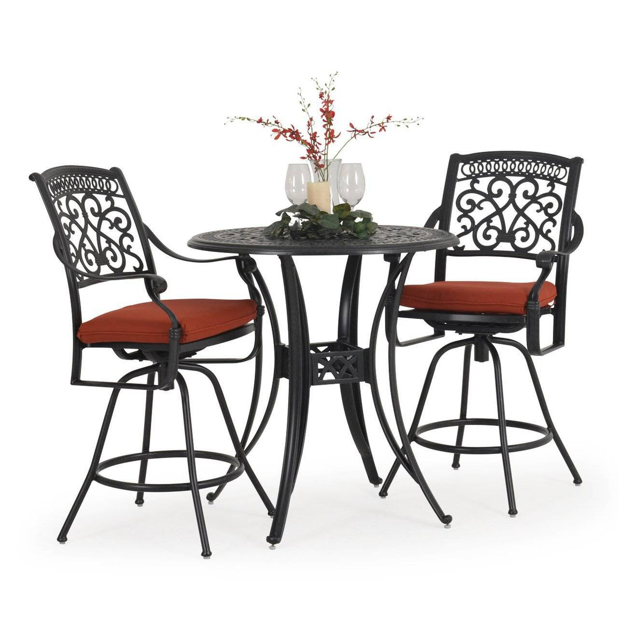 High Point Outdoor Cast Aluminum 3 Piece Bar Set Model 721736BTABK