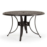 High Point Outdoor Cast Aluminum 48" Round Dining Table Model 721748DTABK