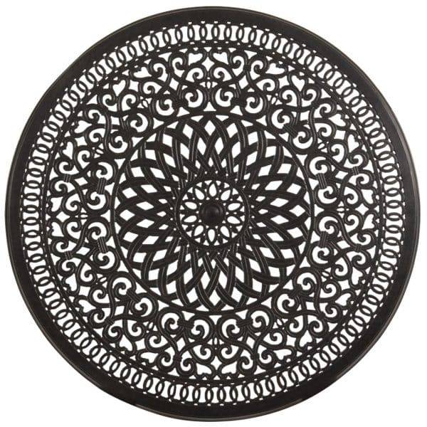 High Point Outdoor Cast Aluminum 48" Round Dining Table Model 721748DTABK