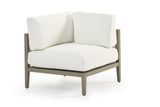 Nicole Outdoor Powder Coated Aluminum and Marine Rope Style Sectional Corner Chair 72553 with Choice of Cushions Made in the USA