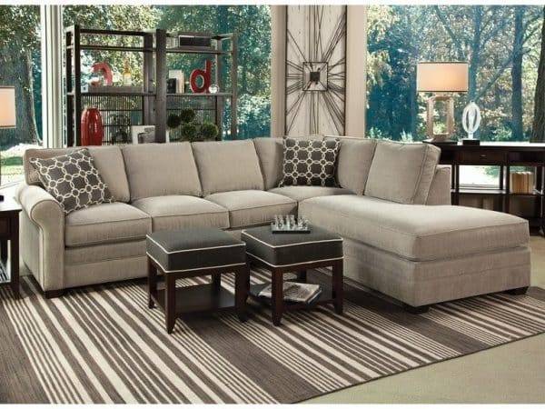 Bedford Indoor Two-Piece Bumper Sectional by Braxton Culler Made in the USA Model 728-2PC-SEC2