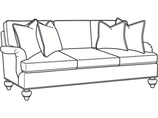 Charleston Indoor 2 over 2 Sofa by Braxton Culler Made in the USA Model 762-011