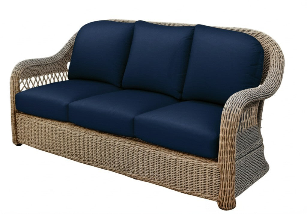 Arcadia Patio Outdoor 3 Pc Sofa and Table Set by South Sea Rattan 77303-3PC-SET