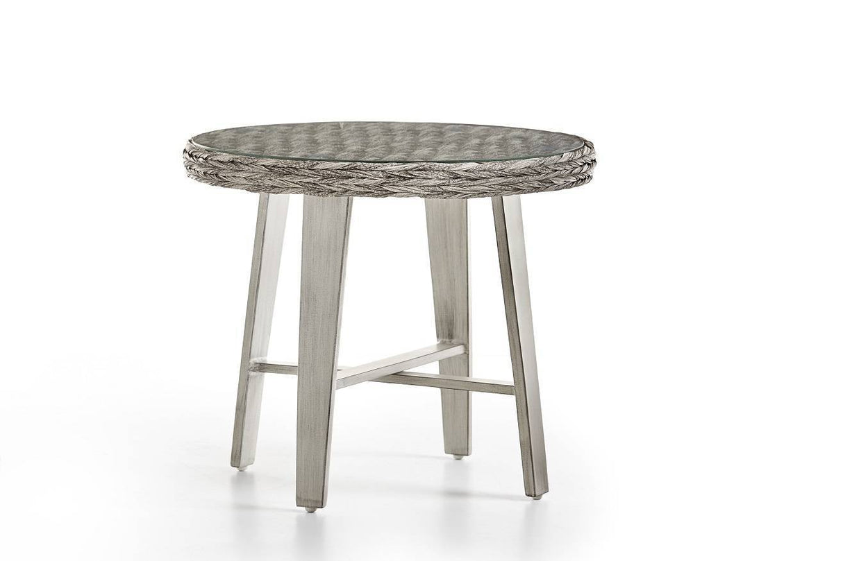 Grand Isle Outdoor Round End Table 77443 by South Sea Rattan