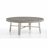 Grand Isle Outdoor Round Coffee Table with Glass Top 77445 by South Sea Rattan
