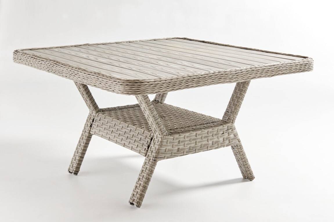Mayfair Outdoor Dining Chat Table with Poly Top 77818 by South Sea Rattan
