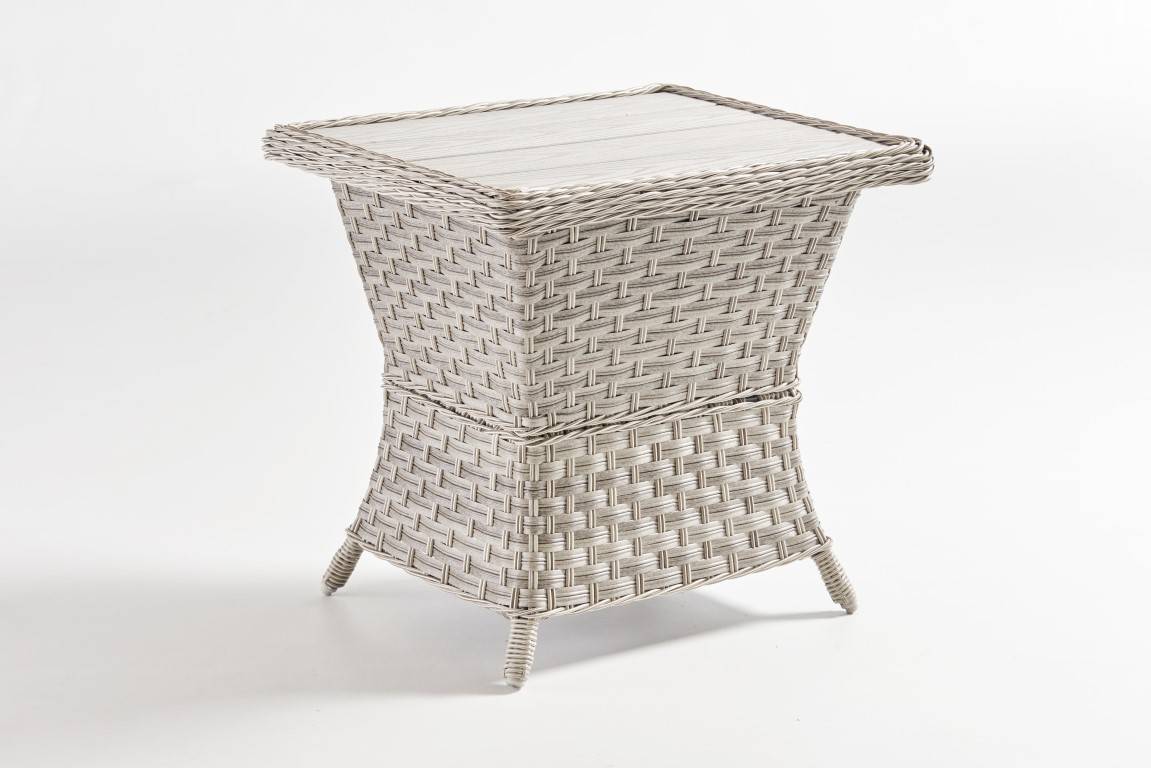 Mayfair Outdoor End Table w/Poly Top 77841 by South Sea Rattan