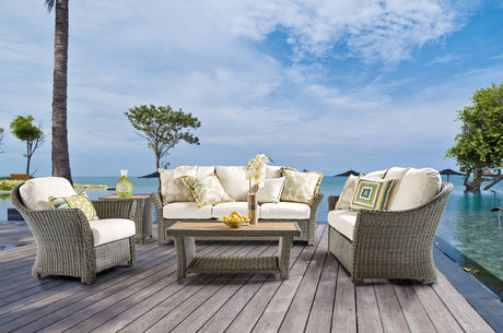 Fiji All Weather Patio Furniture Ottoman Model 77906 by South Sea Rattan