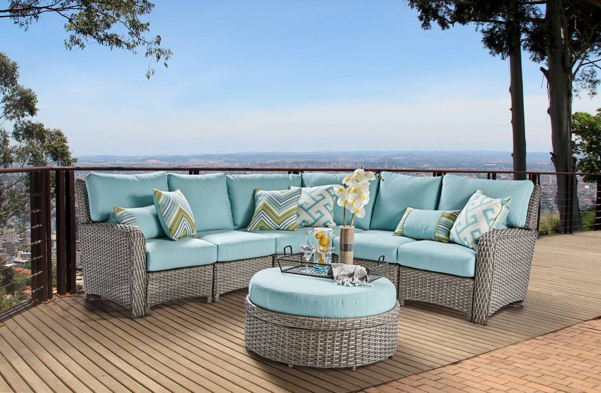 Saint Tropez Patio 6 Pc Straight Sectional Set 79350 By South Sea Rattan
