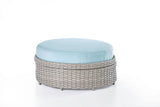 Saint Tropez All Weather Round Ottoman 79326 By South Sea Rattan