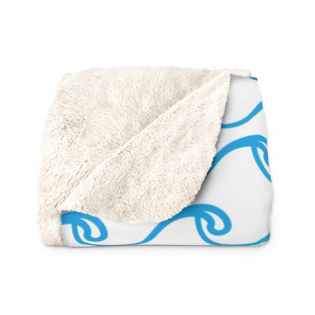 White Waves Sherpa Fleece Blanket