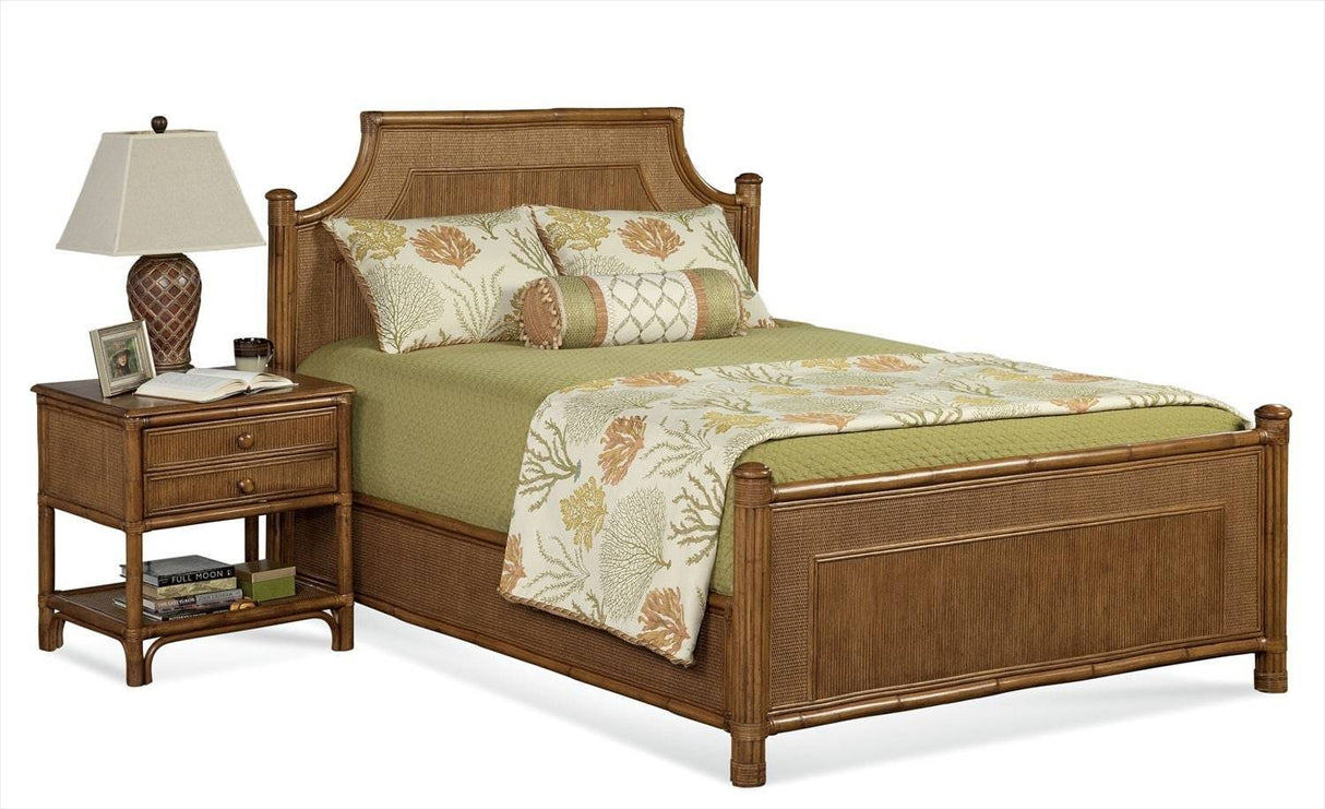 Summer Retreat Wicker and Rattan 1 Drawer Bedroom Nightstand Model 818-044 by Braxton Culler
