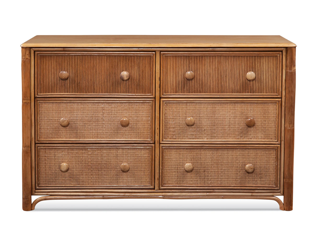 Summer Retreat Six Drawer Dresser and Mirror 2 Pc Set by Braxton Culler
