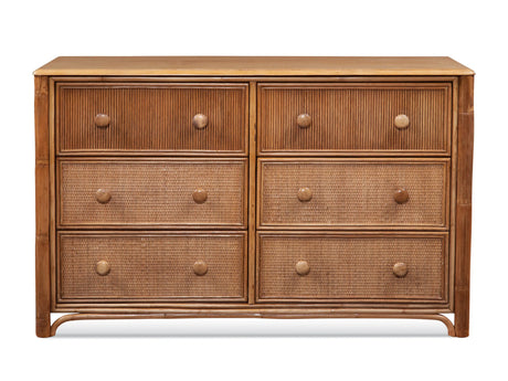 Summer Retreat Six Drawer Dresser and Mirror 2 Pc Set by Braxton Culler
