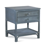 Summer Retreat Wicker and Rattan 2 Drawer Bedroom Nightstand Model 818-144 by Braxton Culler