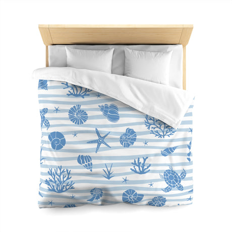 Coastal Sea Life Microfiber Duvet Cover
