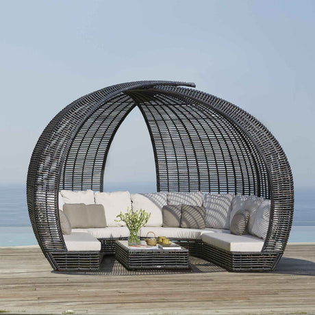 Sparta Outdoor Daybed with Sunbrella Cushion Model 84871-BMNP-CUSH by Skyline Design
