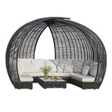 Sparta Outdoor Daybed with Sunbrella Cushion Model 84871-BMNP-CUSH by Skyline Design