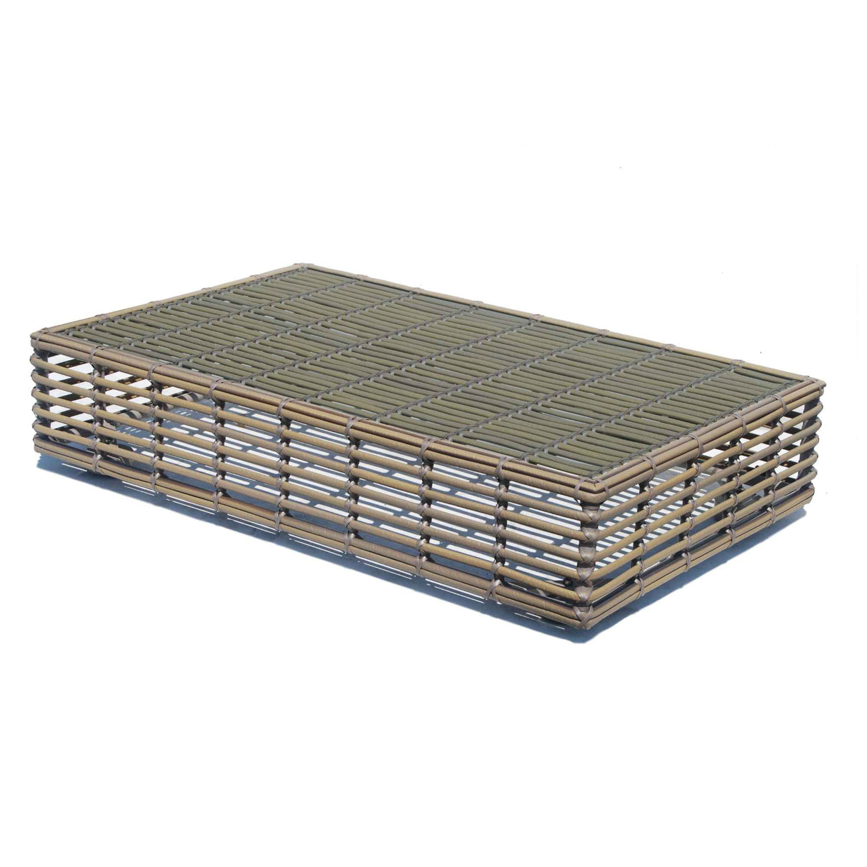 Sparta Outdoor Coffee Table with Glass Model 84872-KMNP-GL by Skyline Design
