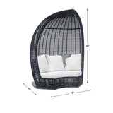Halo Outdoor Wing Chair with Sunbrella Cushions Model 84886-BMNP-CUSH by Skyline Design