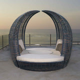 Halo Outdoor Daybed with Sunbrella Cushions Model 84886-BMNP-5PC-CUSH by Skyline Design