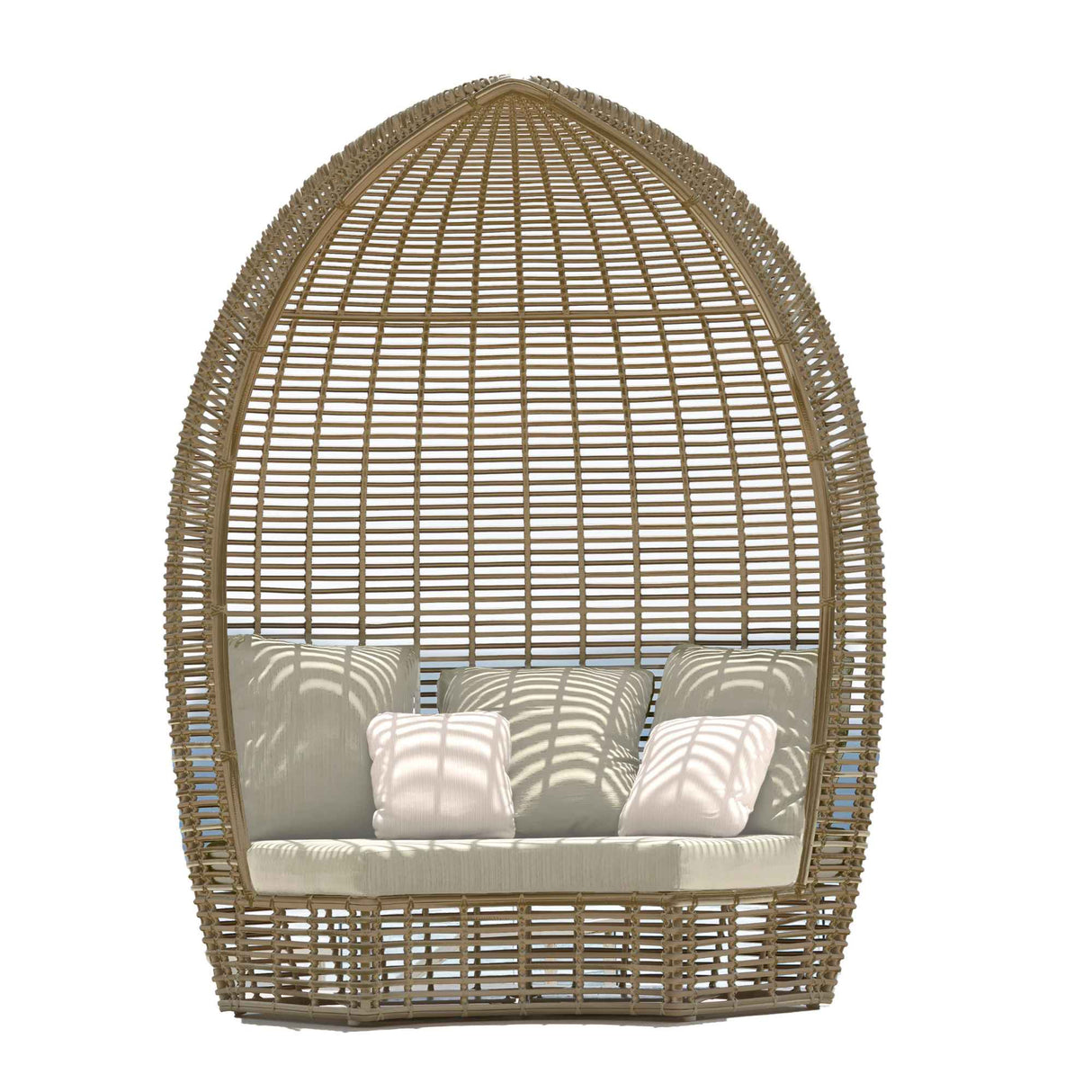 Halo Outdoor Wing Chair with Sunbrella Cushions Model 84886-KMNP-CUSH by Skyline Design