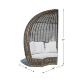 Halo Outdoor Wing Chair with Sunbrella Cushions Model 84886-KMNP-CUSH by Skyline Design