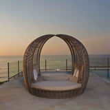 Halo Outdoor Daybed with Sunbrella Cushions Model 84886-KMNP-5PC-CUSH by Skyline Design