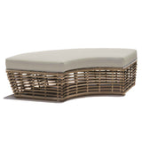 Halo Outdoor Bench with Sunbrella Cushions Model 84887-KMNP-CUSH by Skyline Design