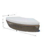 Halo Outdoor Daybed with Sunbrella Cushions Model 84886-KMNP-5PC-CUSH by Skyline Design