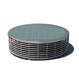 Halo Outdoor Coffee Table with Glass Model 84889-KMNP-GL by Skyline Design