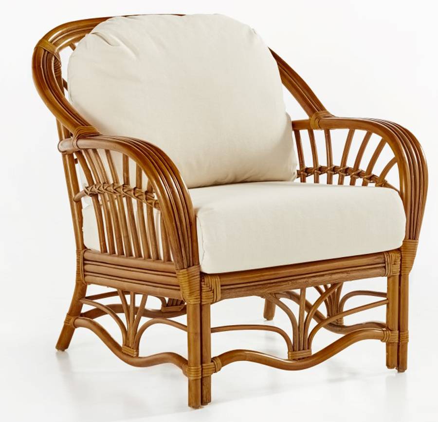 Palm Harbor Rattan Lounge Chair with Deep Seating Comfort from South Sea Rattan