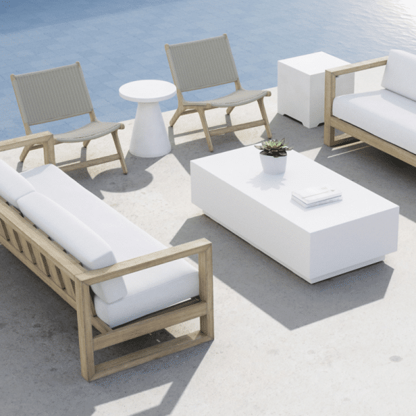 Coastal Teak Outdoor Sofa by Sunset West Model 5501-23