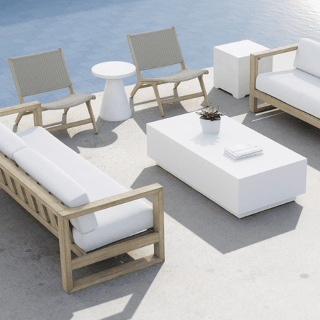 Coastal Teak Outdoor Sofa by Sunset West Model 5501-23