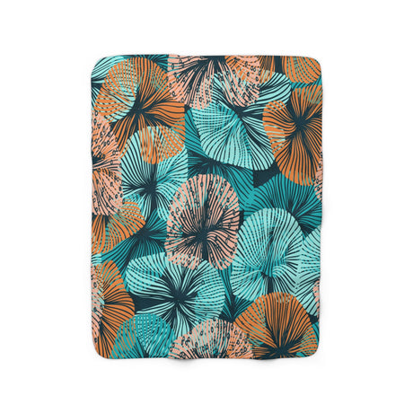 Island Floral Sherpa Fleece Blanket