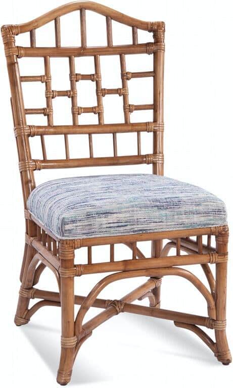 Chippendale Rattan Wicker Dining Side Chair Model 970-028 Made in the USA by Braxton Culler