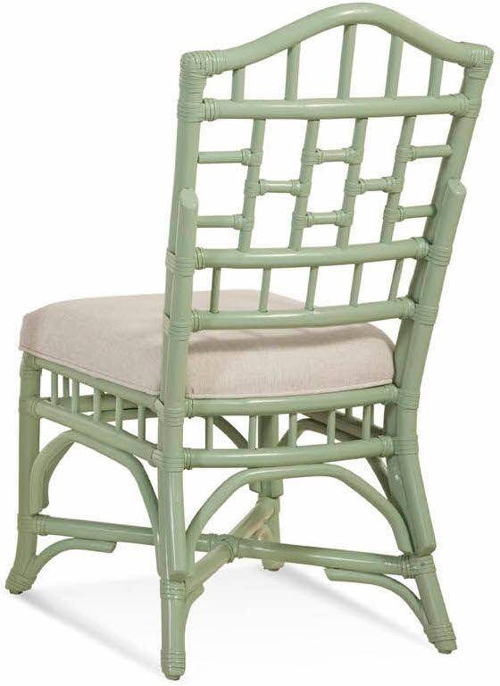 Chippendale Rattan Wicker Dining Side Chair Model 970-028 Made in the USA by Braxton Culler
