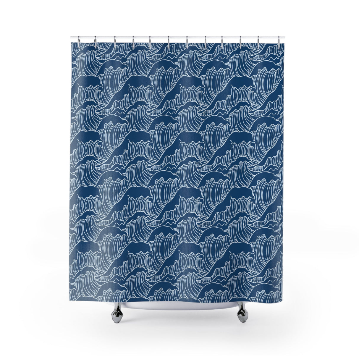 Blue Waves Shower Curtain