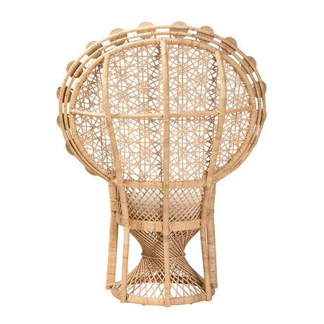 Wicker Fair Abriello Peacock or Princess Bohemian Accent Chair