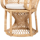 Wicker Fair Abriello Peacock or Princess Bohemian Accent Chair