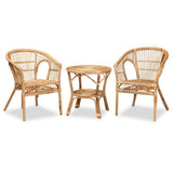 Madeira Bohemian Natural Rattan 3-Pc Living Room Set