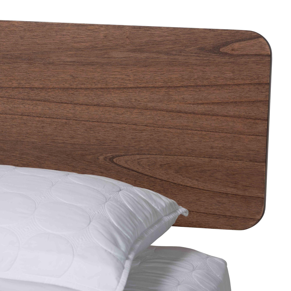Alyssa Japandi Walnut Brown Wood Queen or King Size Platform Bed