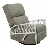 Anchors Away White Rattan Recliner Glider Model RG361 from Capris Furniture