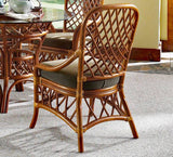 Antigua Dining Set with 4 Side Chairs 3120-SET by South Sea Rattan with Cushions Made in USA