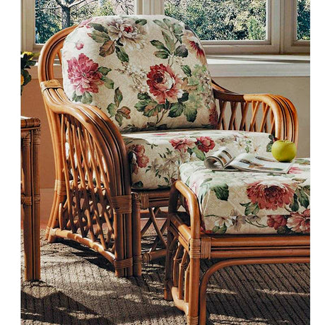 Antigua 2 Pc Deep Seating Lounge Chair and Ottoman Set 3101-SET by South Sea Rattan