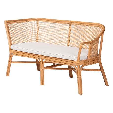 Chang Rai 2 Piece Natural Rattan Corner Bench Set by Wicker Fair