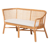 Sara 3-Piece Natural Rattan Dining Nook Set by Wicker Fair
