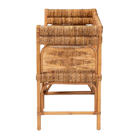 Adelisa Natural Rattan Bench by Wicker Fair