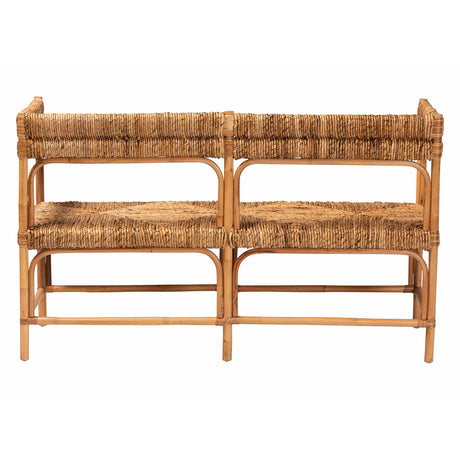 Adelisa Natural Rattan Bench by Wicker Fair